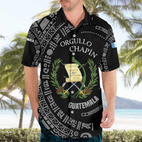 Guatemala National Emblem Hawaiian Shirt with Mayan Pattern and Orgullo Chapin Quote Design - Wonder Print Shop