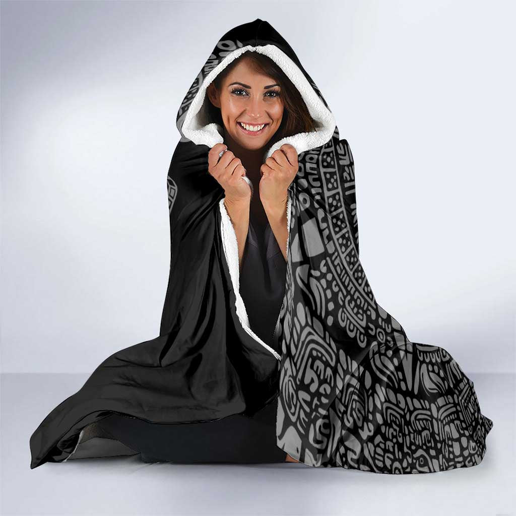 Guatemala National Emblem Hooded Blanket with Mayan Pattern and Orgullo Chapin Quote Design - Wonder Print Shop