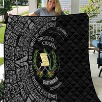 Guatemala National Emblem Quilt with Mayan Pattern and Orgullo Chapin Quote Design - Wonder Print Shop