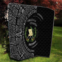 Guatemala National Emblem Quilt with Mayan Pattern and Orgullo Chapin Quote Design - Wonder Print Shop