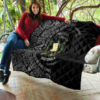 Guatemala National Emblem Quilt with Mayan Pattern and Orgullo Chapin Quote Design - Wonder Print Shop