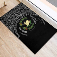 Guatemala National Emblem Rubber Doormat with Mayan Pattern and Orgullo Chapin Quote Design - Wonder Print Shop