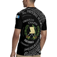 Guatemala National Emblem Rugby Jersey with Mayan Pattern and Orgullo Chapin Quote Design - Wonder Print Shop