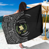 Guatemala National Emblem Sarong with Mayan Pattern and Orgullo Chapin Quote Design - Wonder Print Shop