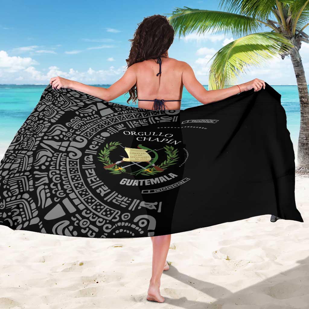 Guatemala National Emblem Sarong with Mayan Pattern and Orgullo Chapin Quote Design - Wonder Print Shop