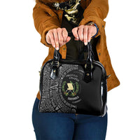 Guatemala National Emblem Shoulder Handbag with Mayan Pattern and Orgullo Chapin Quote Design - Wonder Print Shop