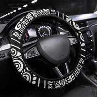 Guatemala National Emblem Steering Wheel Cover with Mayan Pattern and Orgullo Chapin Quote Design - Wonder Print Shop