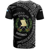 Guatemala National Emblem T Shirt with Mayan Pattern and Orgullo Chapin Quote Design - Wonder Print Shop