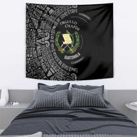 Guatemala National Emblem Tapestry with Mayan Pattern and Orgullo Chapin Quote Design - Wonder Print Shop