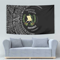 Guatemala National Emblem Tapestry with Mayan Pattern and Orgullo Chapin Quote Design - Wonder Print Shop