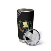 Guatemala National Emblem Tumbler Cup with Mayan Pattern and Orgullo Chapin Quote Design - Wonder Print Shop