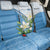 Guatemala White Monja Blanca Flower Back Car Seat Cover with Blue Flag Theme and Floral Pattern Design - Wonder Print Shop