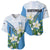 Guatemala White Monja Blanca Flower Baseball Jersey with Blue Flag Theme and Floral Pattern Design - Wonder Print Shop