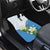Guatemala White Monja Blanca Flower Car Mats with Blue Flag Theme and Floral Pattern Design - Wonder Print Shop