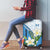 Guatemala White Monja Blanca Flower Luggage Cover with Blue Flag Theme and Floral Pattern Design - Wonder Print Shop