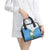 Guatemala White Monja Blanca Flower Shoulder Handbag with Blue Flag Theme and Floral Pattern Design - Wonder Print Shop