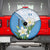 Guatemala White Monja Blanca Flower Spare Tire Cover with Blue Flag Theme and Floral Pattern Design - Wonder Print Shop