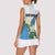 Guatemala White Monja Blanca Flower Women Sleeveless Polo Shirt with Blue Flag Theme and Floral Pattern Design - Wonder Print Shop