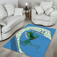 Guatemala Quetzal Bird Area Rug with Tribal Motif and Libre Como El Quetzal Design - Wonder Print Shop