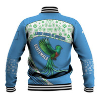 Guatemala Quetzal Bird Baseball Jacket with Tribal Motif and Libre Como El Quetzal Design - Wonder Print Shop