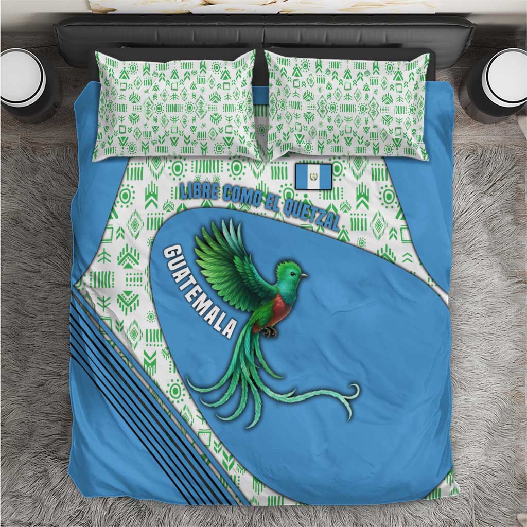 Guatemala Quetzal Bird Bedding Set with Tribal Motif and Libre Como El Quetzal Design - Wonder Print Shop
