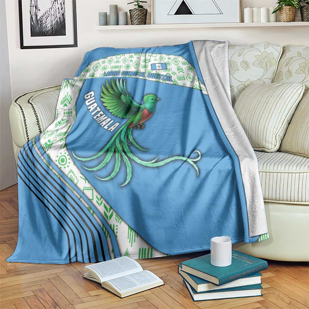 Guatemala Quetzal Bird Blanket with Tribal Motif and Libre Como El Quetzal Design - Wonder Print Shop