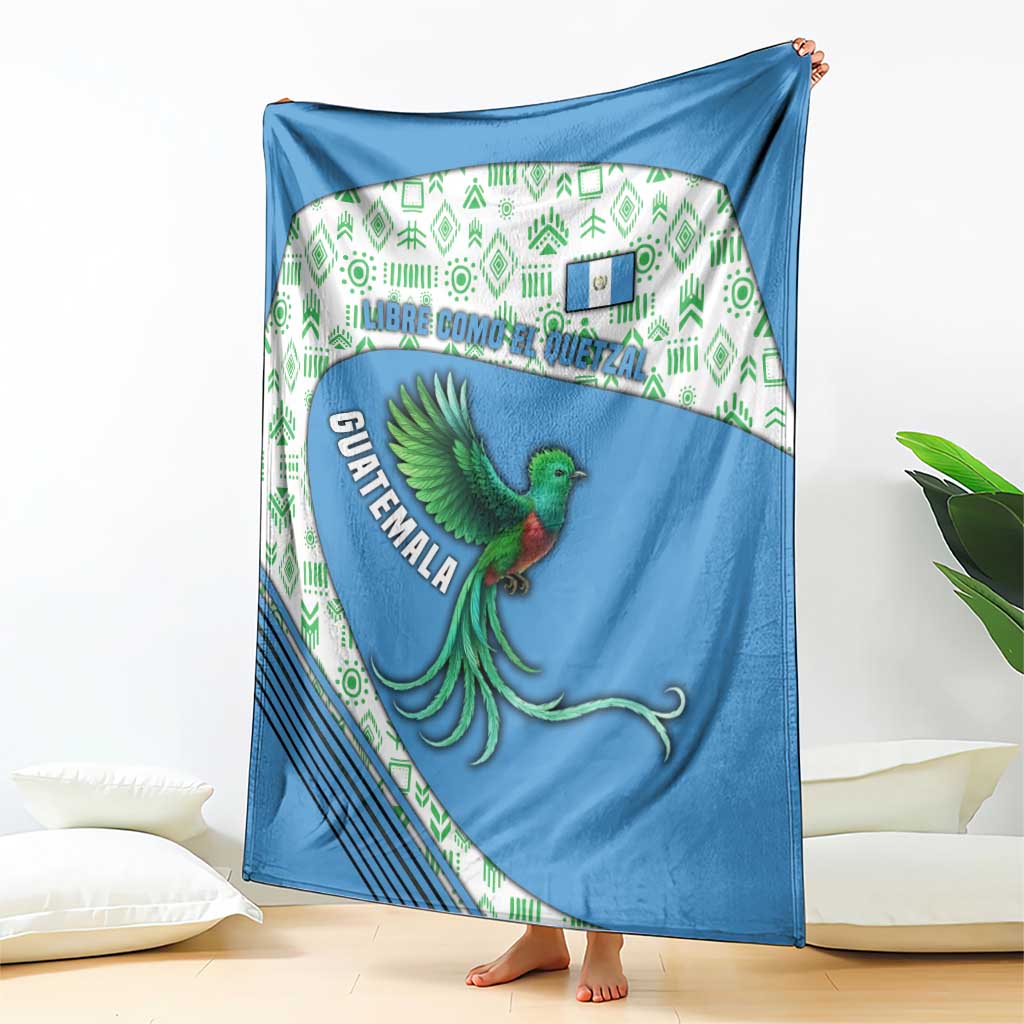 Guatemala Quetzal Bird Blanket with Tribal Motif and Libre Como El Quetzal Design - Wonder Print Shop
