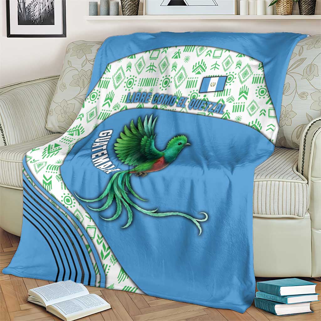 Guatemala Quetzal Bird Blanket with Tribal Motif and Libre Como El Quetzal Design - Wonder Print Shop