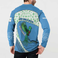 Guatemala Quetzal Bird Button Sweatshirt with Tribal Motif and Libre Como El Quetzal Design - Wonder Print Shop