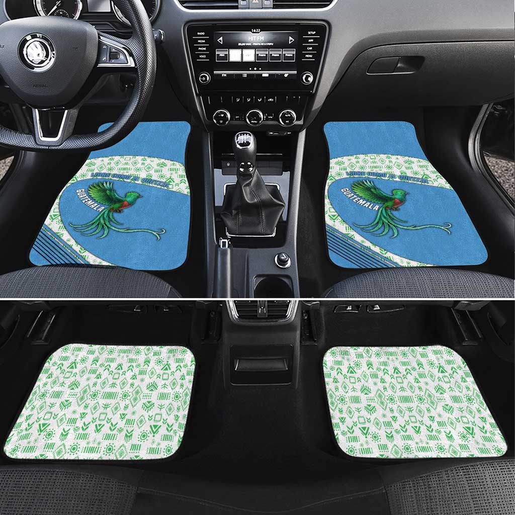 Guatemala Quetzal Bird Car Mats with Tribal Motif and Libre Como El Quetzal Design - Wonder Print Shop