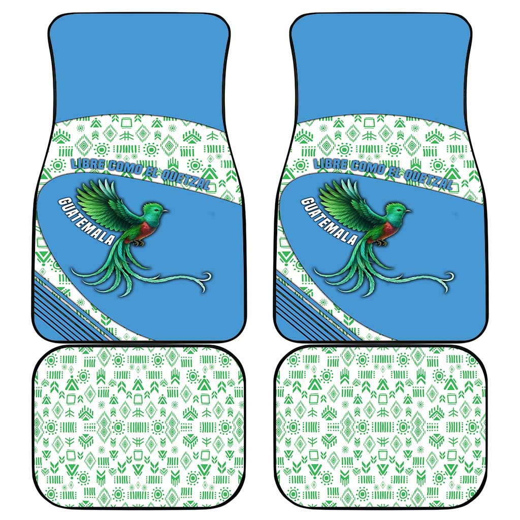 Guatemala Quetzal Bird Car Mats with Tribal Motif and Libre Como El Quetzal Design - Wonder Print Shop