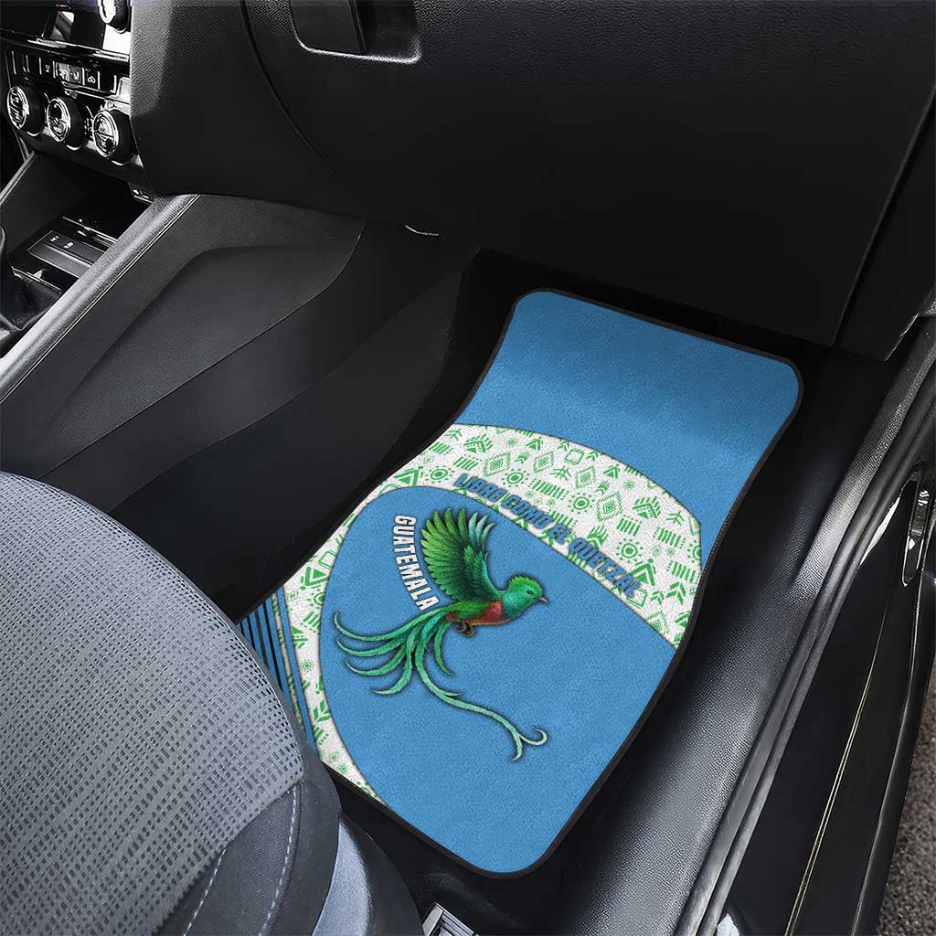 Guatemala Quetzal Bird Car Mats with Tribal Motif and Libre Como El Quetzal Design - Wonder Print Shop