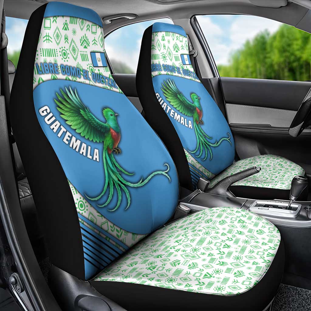 Guatemala Quetzal Bird Car Seat Cover with Tribal Motif and Libre Como El Quetzal Design - Wonder Print Shop