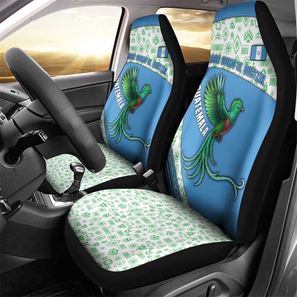 Guatemala Quetzal Bird Car Seat Cover with Tribal Motif and Libre Como El Quetzal Design - Wonder Print Shop