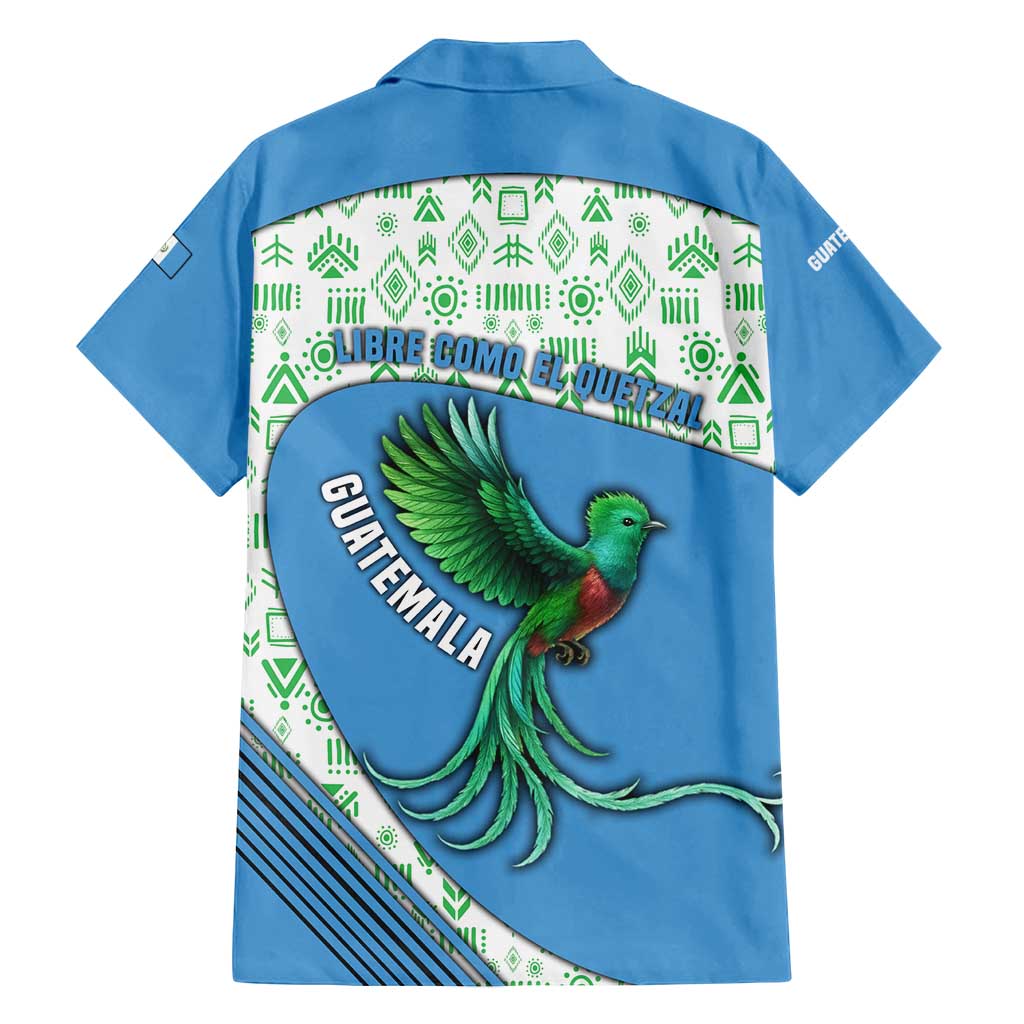 Guatemala Quetzal Bird Family Matching Long Sleeve Bodycon Dress and Hawaiian Shirt with Tribal Motif and Libre Como El Quetzal Design - Wonder Print Shop