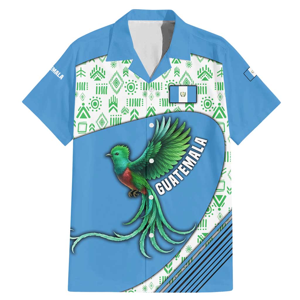 Guatemala Quetzal Bird Family Matching Mermaid Dress and Hawaiian Shirt with Tribal Motif and Libre Como El Quetzal Design - Wonder Print Shop