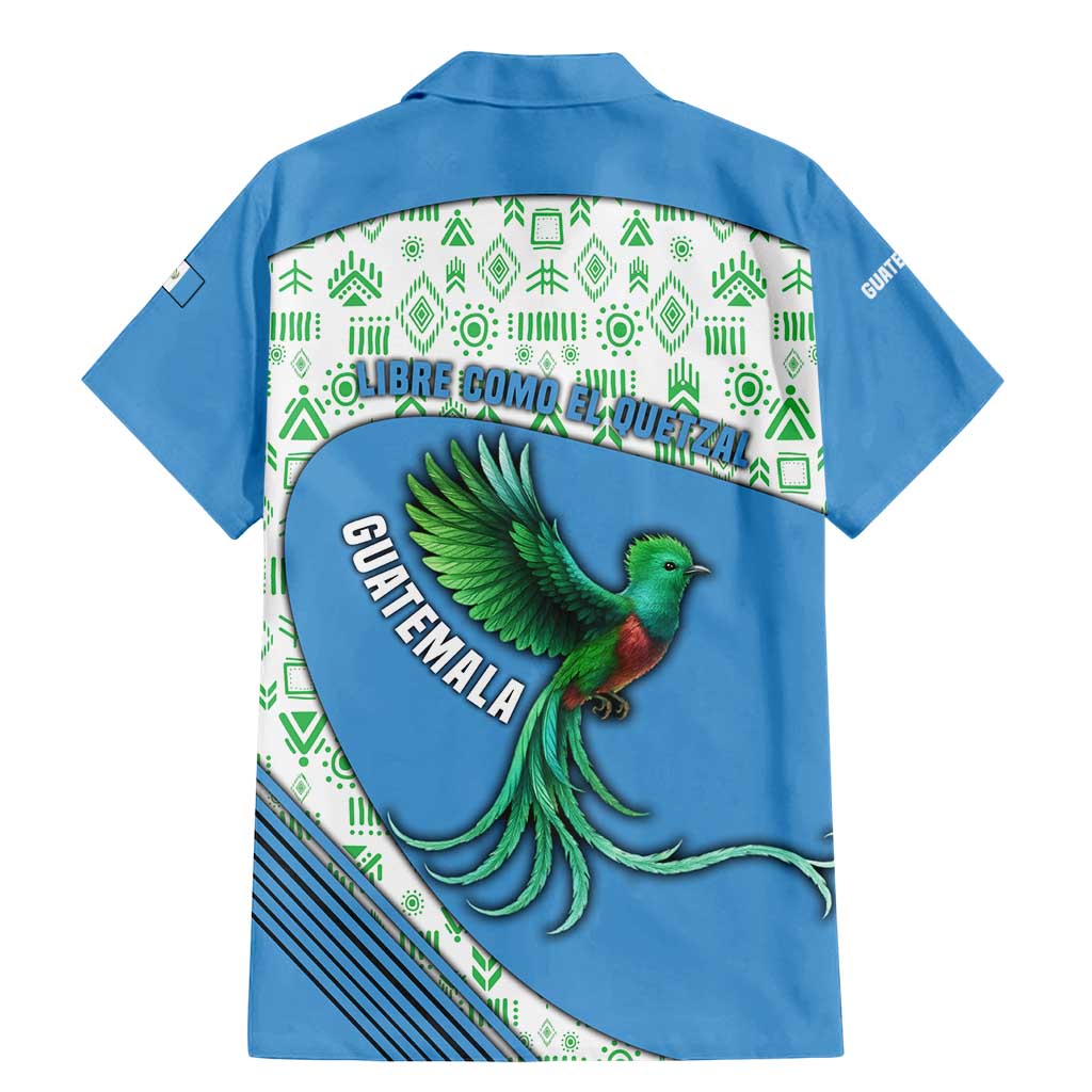 Guatemala Quetzal Bird Family Matching Mermaid Dress and Hawaiian Shirt with Tribal Motif and Libre Como El Quetzal Design - Wonder Print Shop