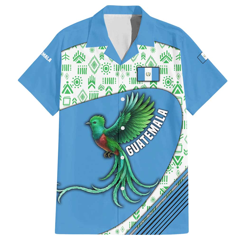 Guatemala Quetzal Bird Family Matching Puletasi and Hawaiian Shirt with Tribal Motif and Libre Como El Quetzal Design - Wonder Print Shop