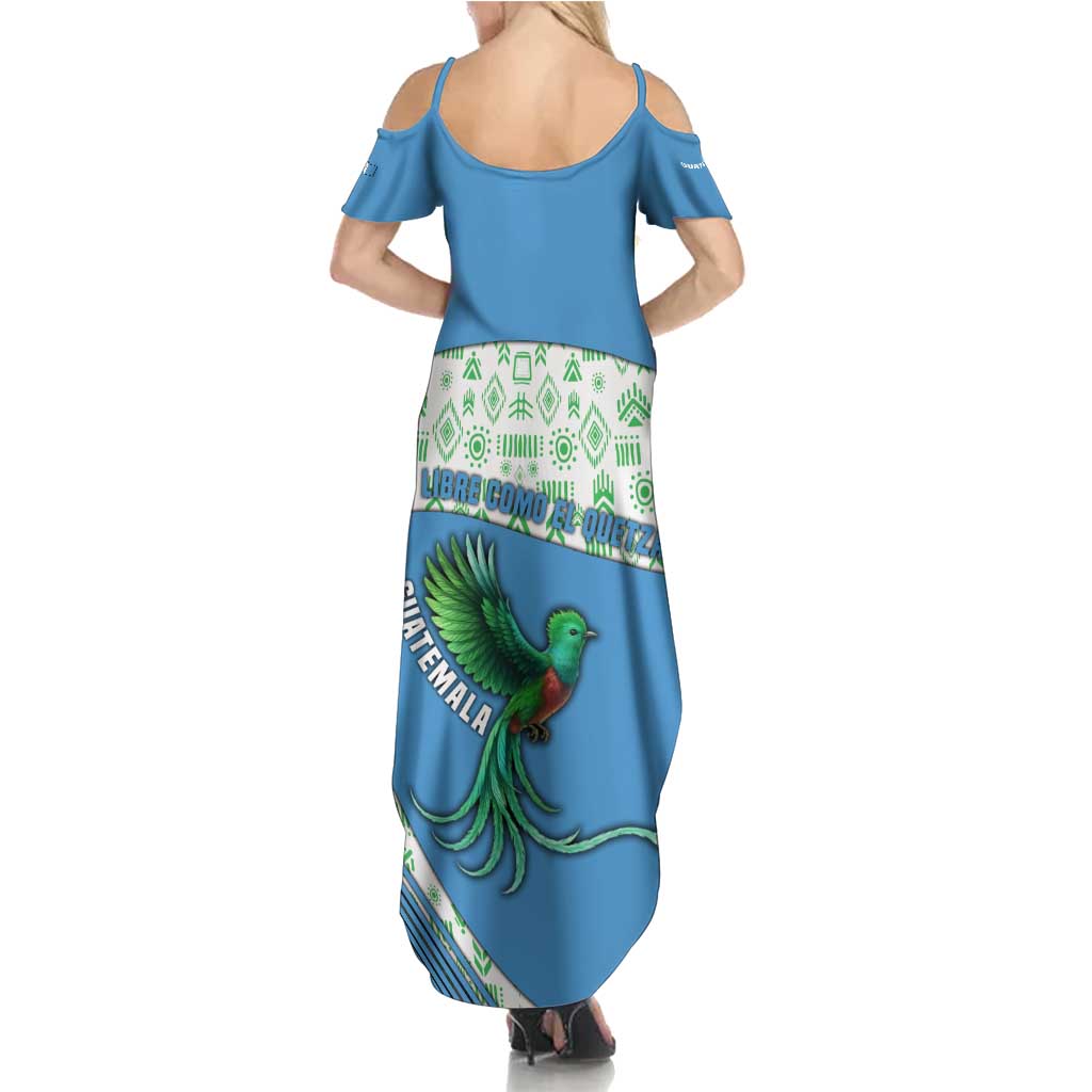 Guatemala Quetzal Bird Family Matching Summer Maxi Dress and Hawaiian Shirt with Tribal Motif and Libre Como El Quetzal Design - Wonder Print Shop