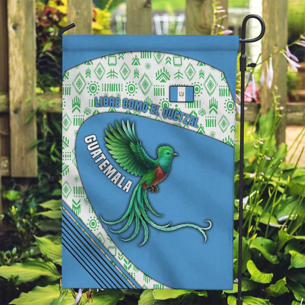 Guatemala Quetzal Bird Garden Flag with Tribal Motif and Libre Como El Quetzal Design - Wonder Print Shop