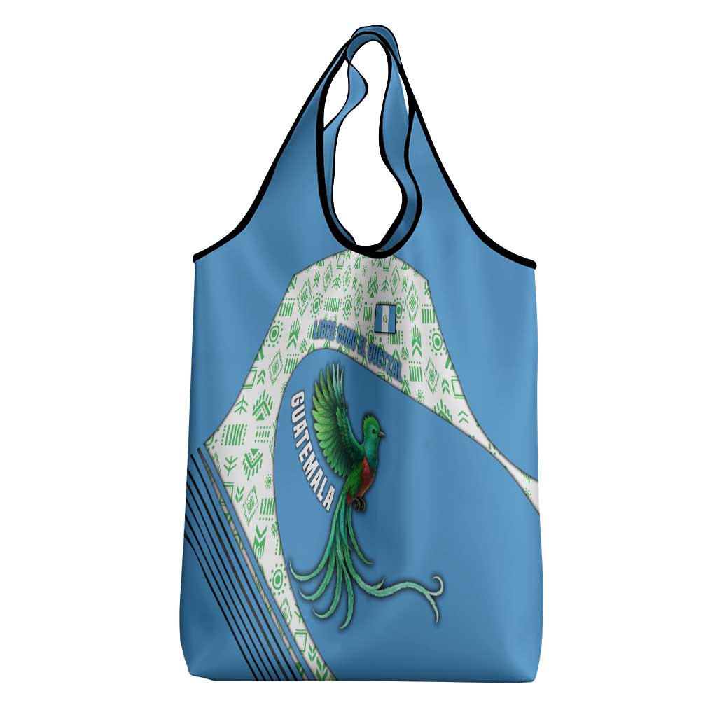 Guatemala Quetzal Bird Grocery Bag with Tribal Motif and Libre Como El Quetzal Design - Wonder Print Shop