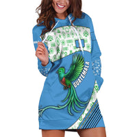 Guatemala Quetzal Bird Hoodie Dress with Tribal Motif and Libre Como El Quetzal Design - Wonder Print Shop
