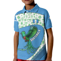 Guatemala Quetzal Bird Kid Polo Shirt with Tribal Motif and Libre Como El Quetzal Design - Wonder Print Shop