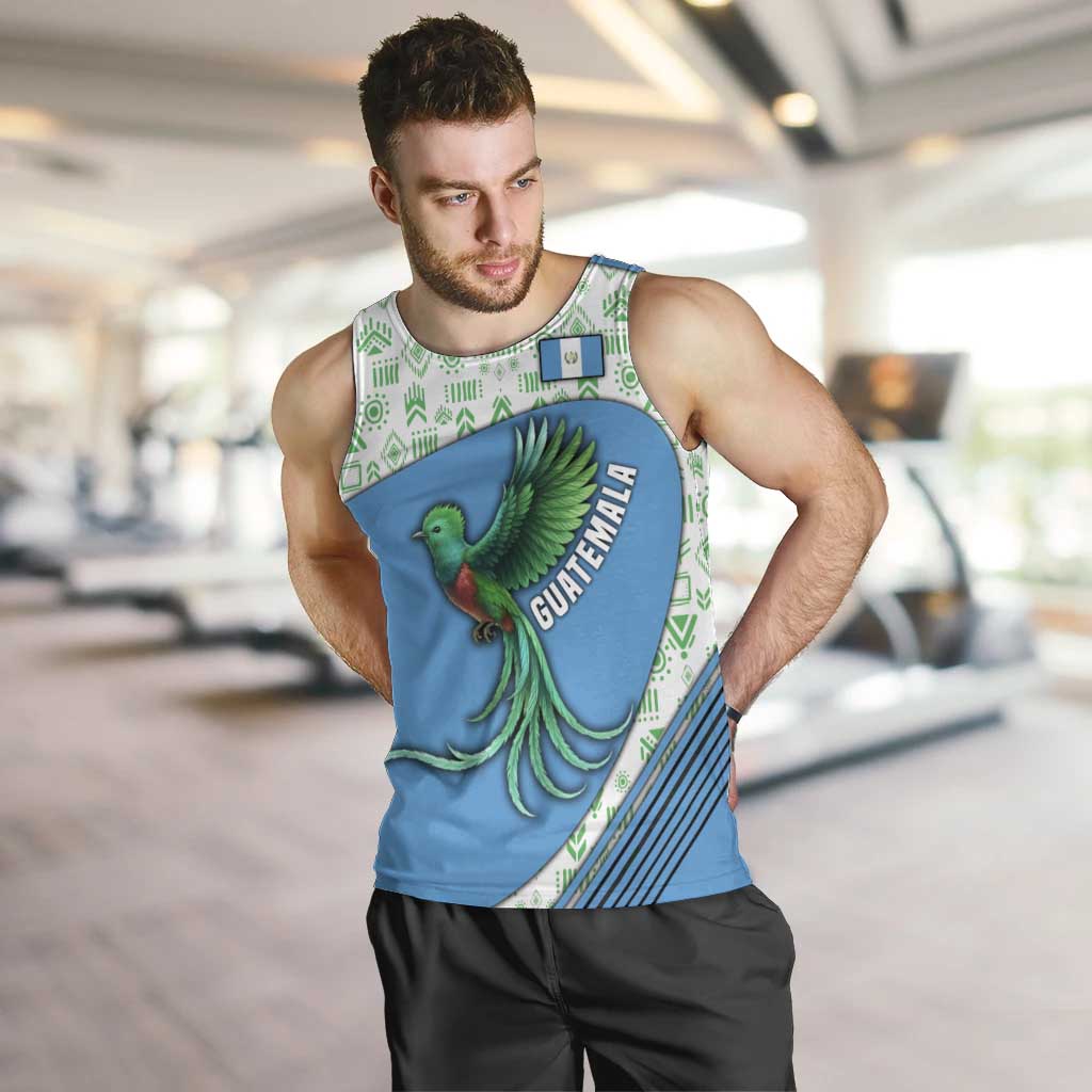 Guatemala Quetzal Bird Men Tank Top with Tribal Motif and Libre Como El Quetzal Design - Wonder Print Shop