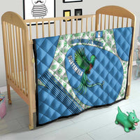 Guatemala Quetzal Bird Quilt with Tribal Motif and Libre Como El Quetzal Design - Wonder Print Shop