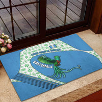 Guatemala Quetzal Bird Rubber Doormat with Tribal Motif and Libre Como El Quetzal Design - Wonder Print Shop