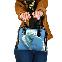 Guatemala Quetzal Bird Shoulder Handbag with Tribal Motif and Libre Como El Quetzal Design - Wonder Print Shop