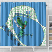 Guatemala Quetzal Bird Shower Curtain with Tribal Motif and Libre Como El Quetzal Design - Wonder Print Shop