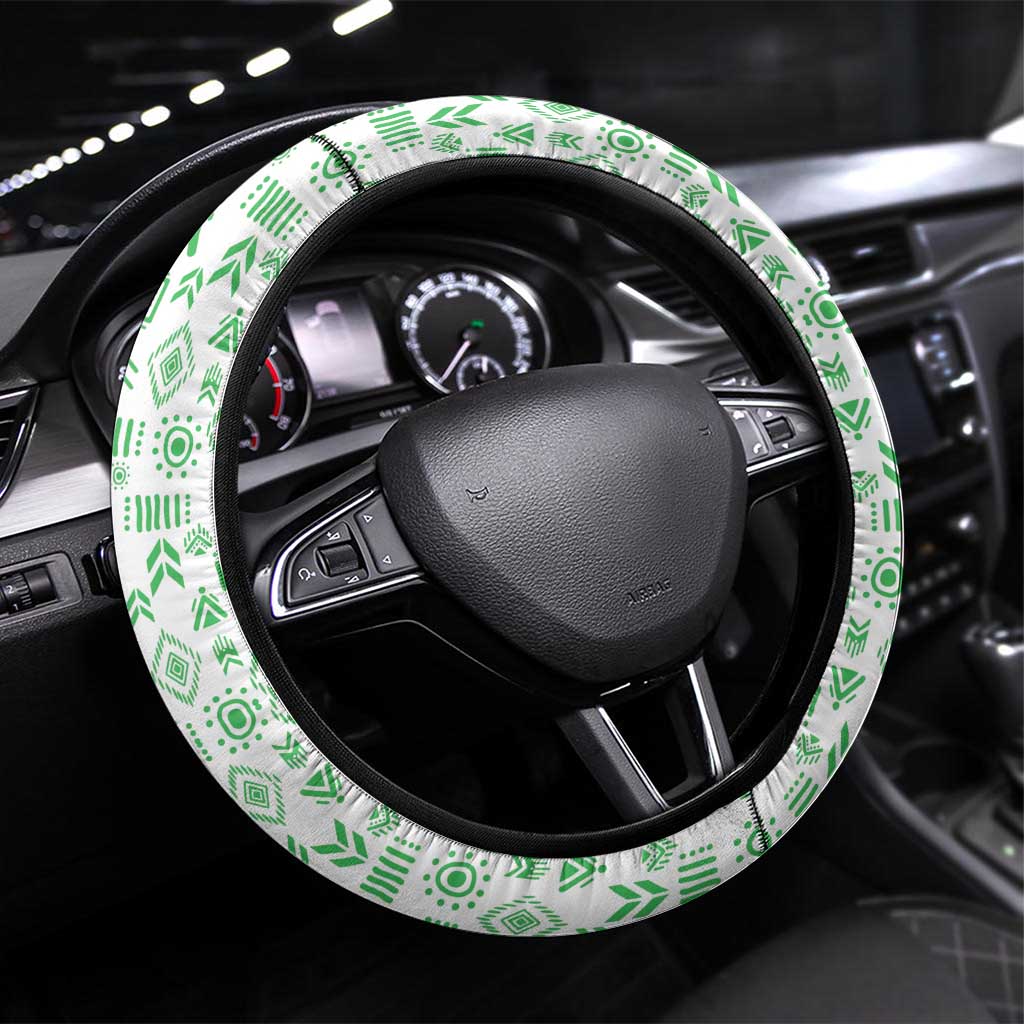 Guatemala Quetzal Bird Steering Wheel Cover with Tribal Motif and Libre Como El Quetzal Design - Wonder Print Shop