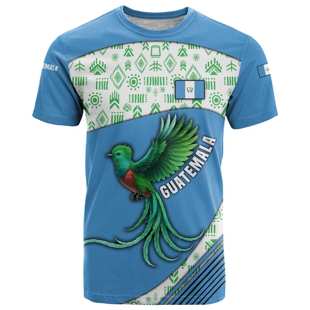 Guatemala Quetzal Bird T Shirt with Tribal Motif and Libre Como El Quetzal Design - Wonder Print Shop